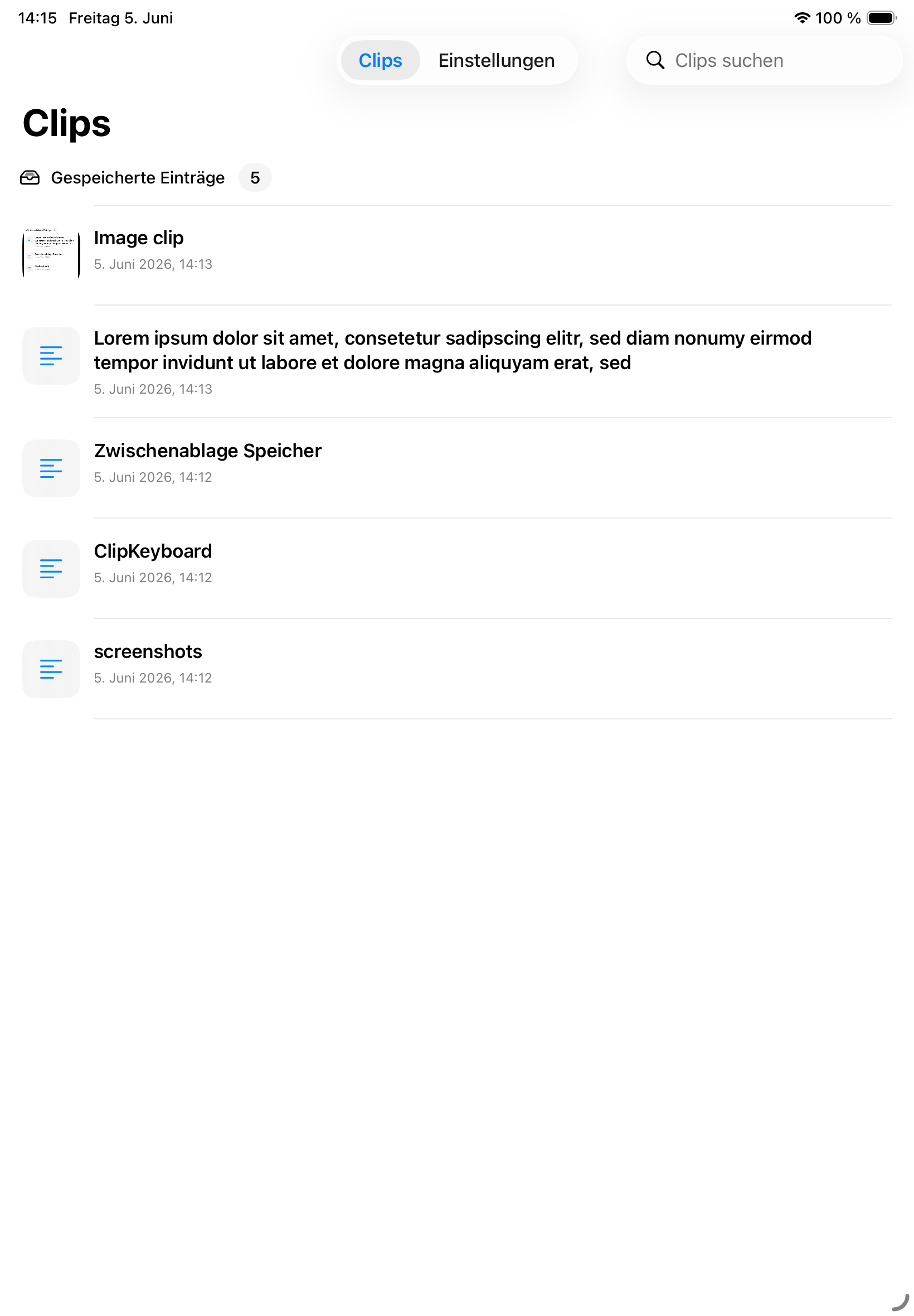 ClipKeyboard Clips iPad