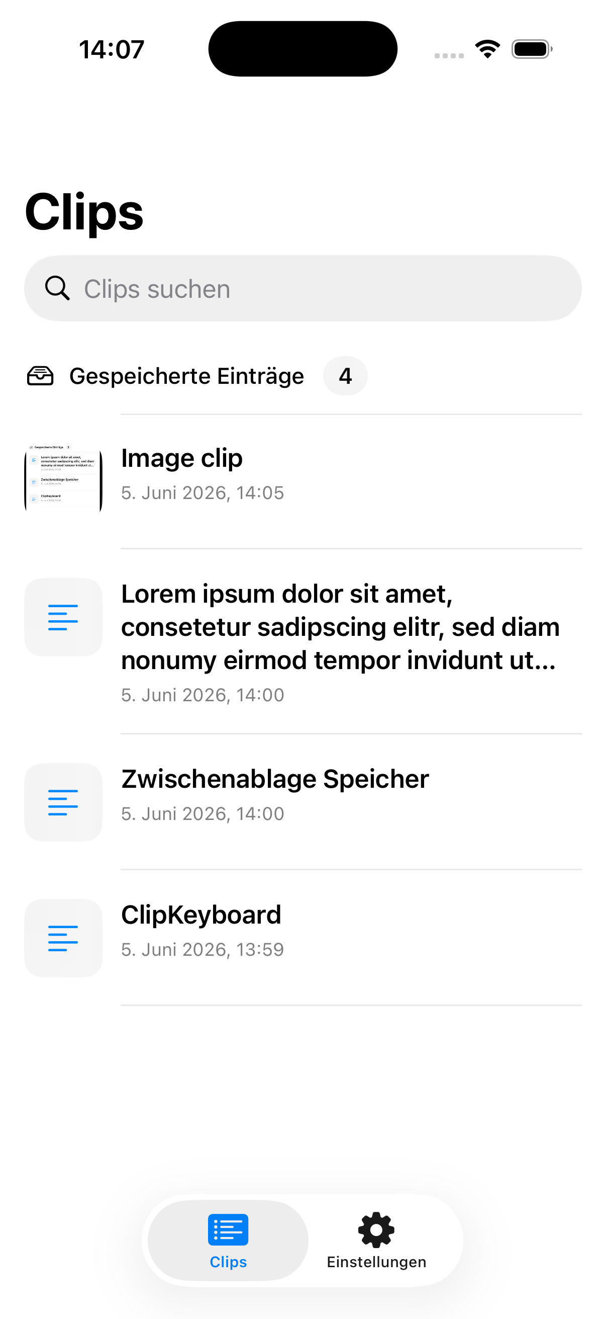 ClipKeyboard Clips iPhone